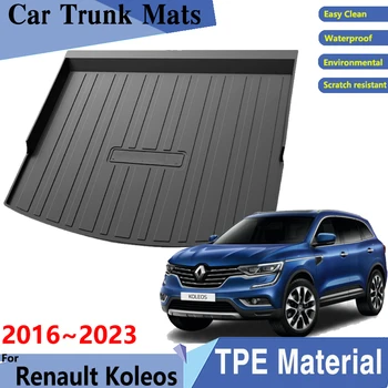 Автомобильные Коврики для багажника TPE Материал для Renault Koleos 2023 Аксессуары Samsung QM6 2016 ~ 2023 Задний Грузовой Лоток Аксессуары Для Задних Накладок Багажника