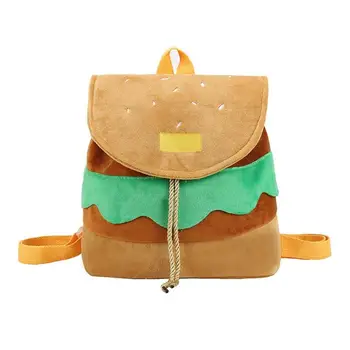 для креативного рюкзака для гамбургеров для девочек, рюкзак большой вместимости, студенческая школьная прямая доставка