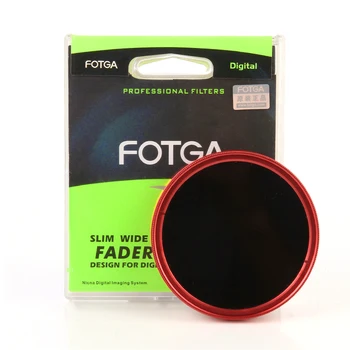 FOTGA 49 мм Фейдер камеры с переменным ND Фильтром Нейтральной плотности от ND2 ND8 до ND400 Красный