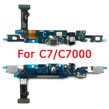 Оригинальная USB-плата для Samsung Galaxy C7, порт для зарядки, разъем для док-станции C7000, гибкий кабель, запасные части для замены