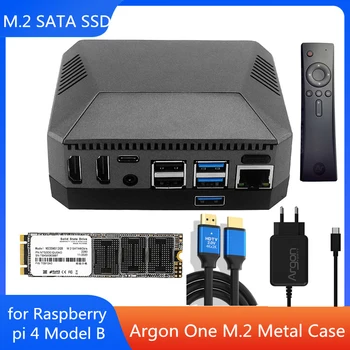 Argon One M.2 Металлический корпус для Raspberry Pi 4B с разъемом для платы расширения Argon ONE M.2 SATA GPIO Крышка для Raspberry Pi 4 Модель B