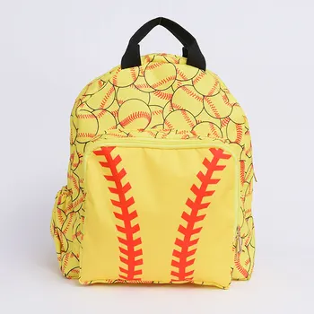 Рюкзаки с принтом софтбола, Повседневный модный рюкзак Большой емкости, школьные сумки с рисунком шариков, Винтажный универсальный прочный рюкзак