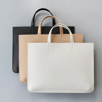 Деловые офисные сумки, Женская сумка, Простые сумки для ноутбуков из мягкой искусственной кожи, Мужской Брендовый портфель с верхней ручкой, Женская сумка для файлов через плечо