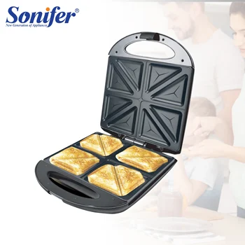Электрическая машина для приготовления сэндвичей, Треугольная тарелка, Кухонные принадлежности для приготовления Панини, Машина для приготовления вафель для завтрака, Железная сковорода Sonifer