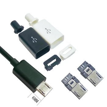 10 шт. зарядное устройство со сварным разъемом micro USB 5pin, зарядное устройство с разъемом USB 5p, 4 